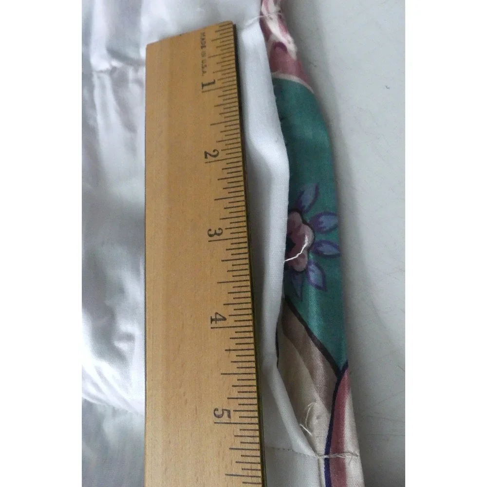 Vtg 80's Gathered Floral Balloon Valance Ruffled Stripe Scalloped 146